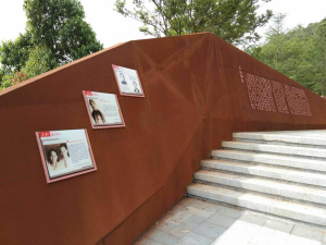 清水耐候钢挡土墙